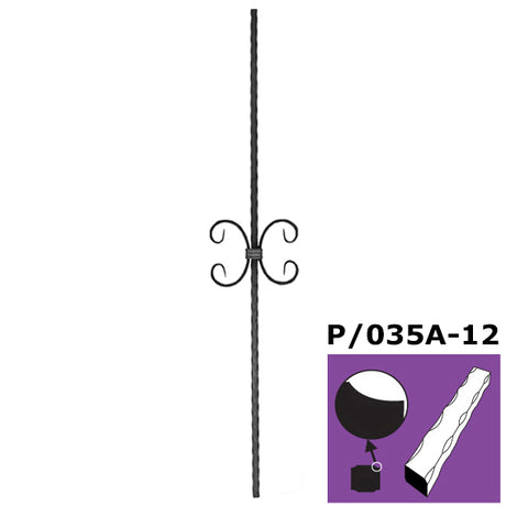 Tyč ozdobná h900, b162mm, P/035A-12x12