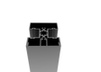Hliníkový plotový stĺpik 50x60-925mm R7016