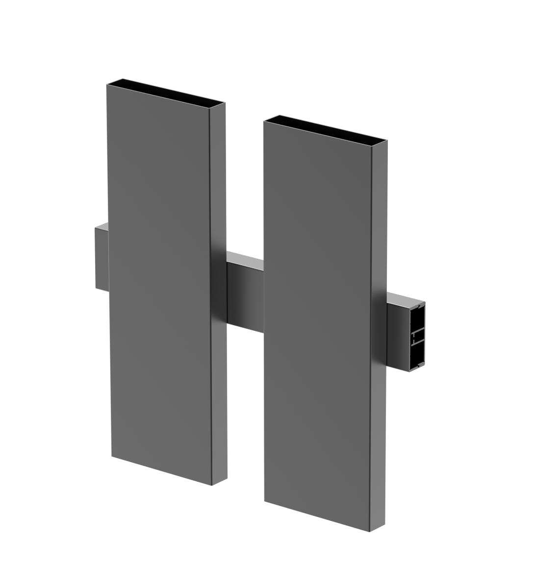 Hliníkový U-adaptér 45x20-1850mm R7016