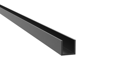 Zasklenie pevné - profil U 20x14x2mm BLACK